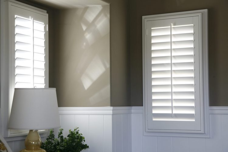 white custom plantation shutters