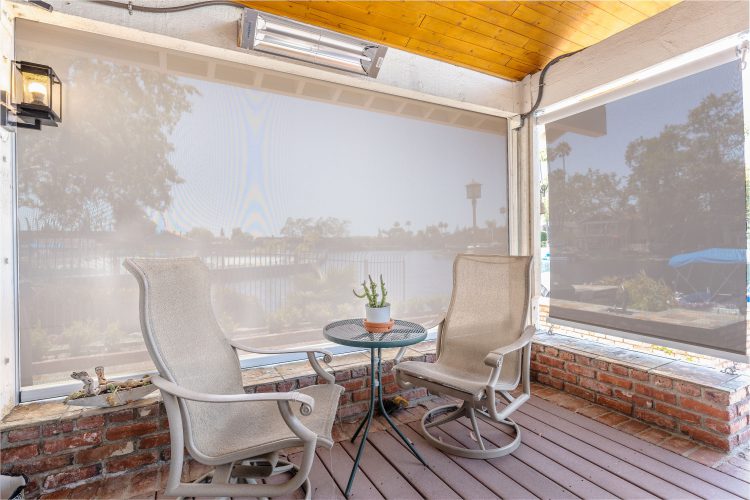 gray outdoor patio shades